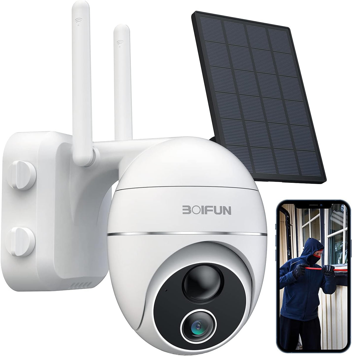 Solar Security Camera Outdoor Wireless WiFi 360° PTZ Camera with 1080P Night Vision H811