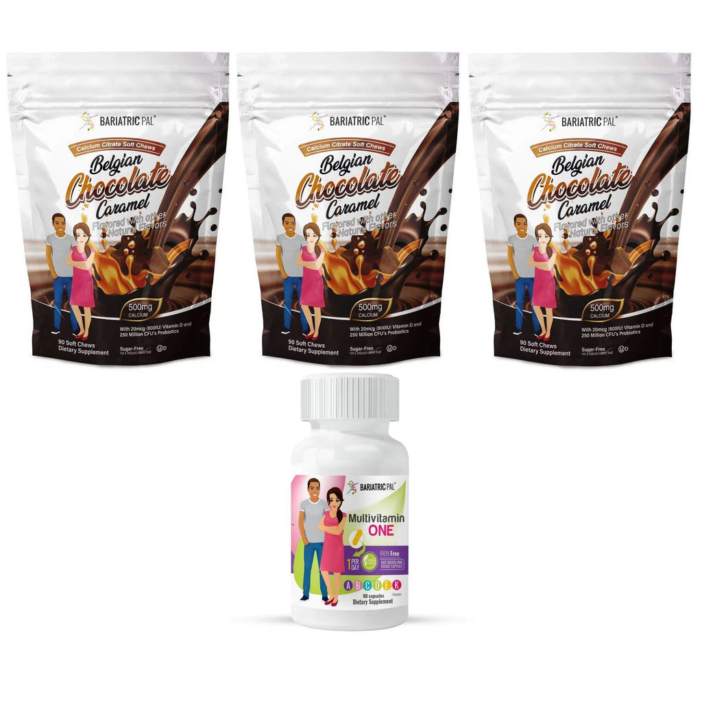 3-Month Supply Iron Free Bariatric Multivitamin Capsules and Calcium Citrate Soft Chews D495