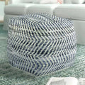 Chevron Pouf Ottoman Z676