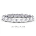 Platinum 950 Bar Setting 1.06 Carat Total Natural Diamonds Eternity Ring C77822