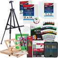 72-Piece Acrylic Painting Set with Easel and Brushes K108