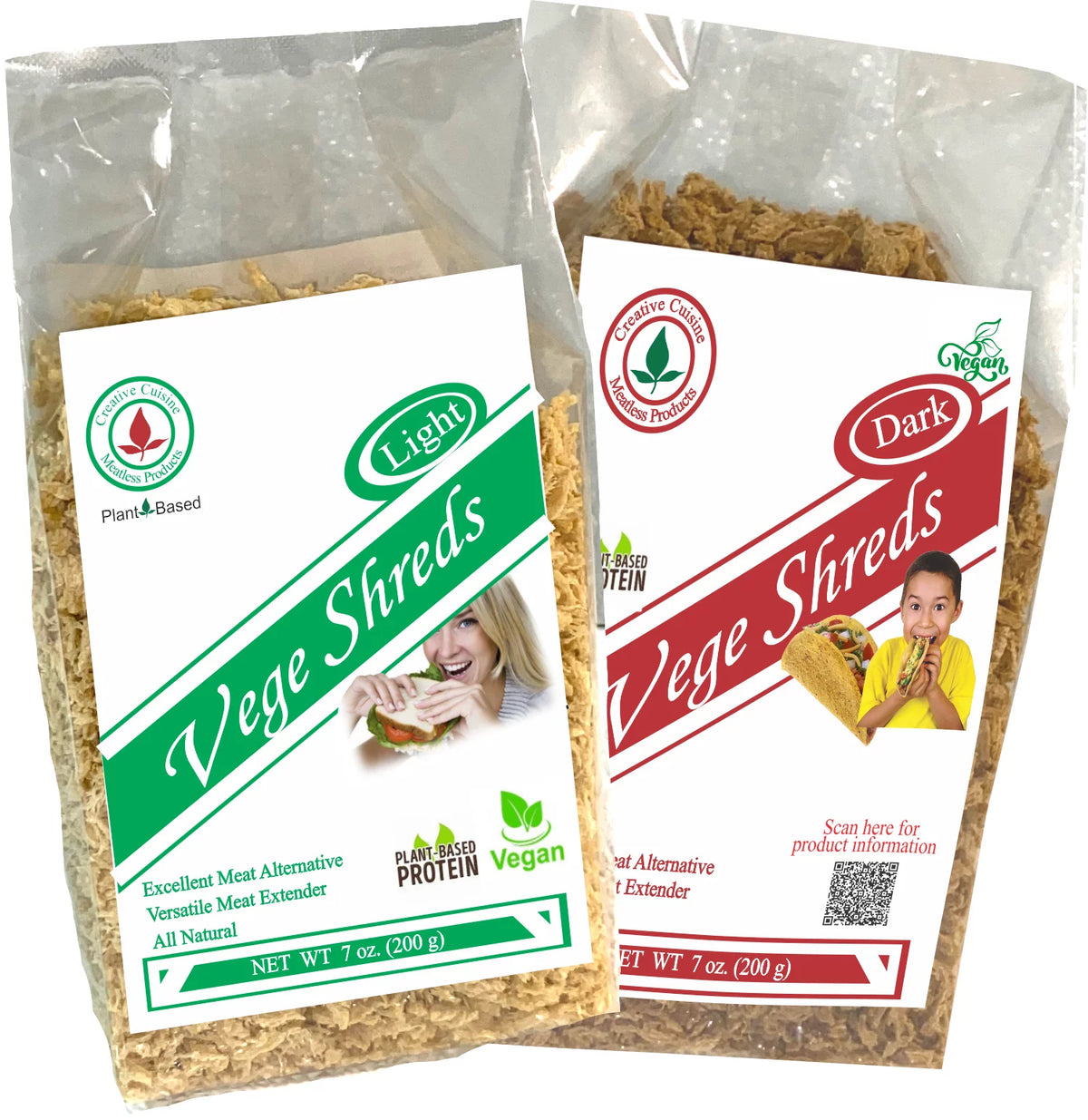 Mixed Light & Dark Vege Shreds 5 pounds E4343