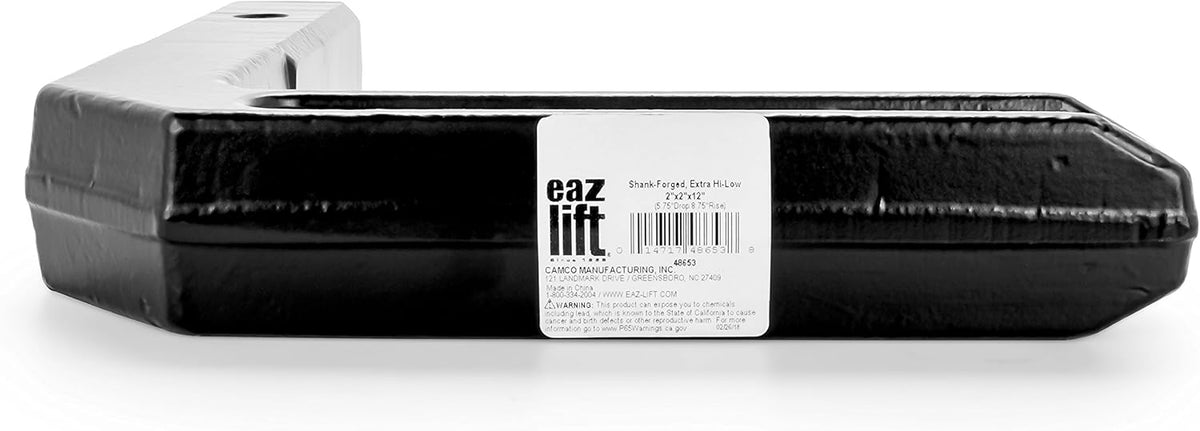 Forged Shank for 2 x 2 Receiver, 12 Length, 15,000 lb Capacity, Powder Coated Steel H5574
