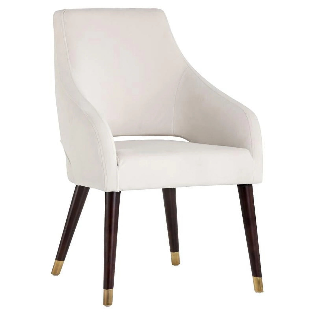 19" Fabric and Wood Dining Armchair in Calico Cream I249268