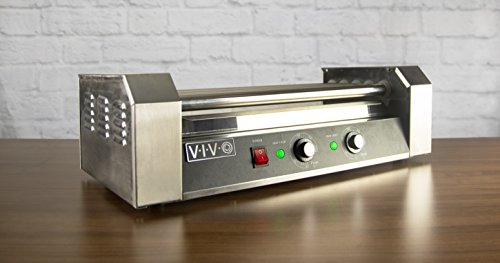12 Hot Dog & 5 Roller Grill Cooker Warmer Machine X2001