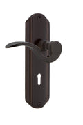 Timeless Bronze Passage Door Lever Set with Deco Ros S1460